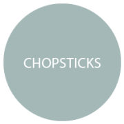 Black Chopstick Set w/Silverplated Tip