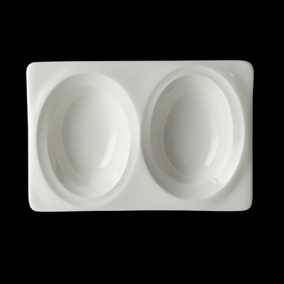 Sauce Dish with 2 Divisions