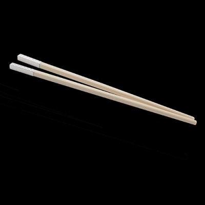 Ivory Chopstick Set w/Silverplated Tip