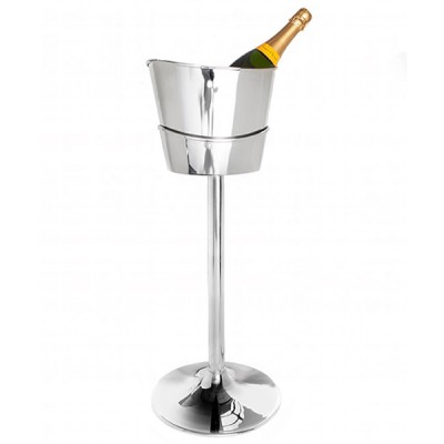Oval Scoop Wine Stand for Two Bottles SS