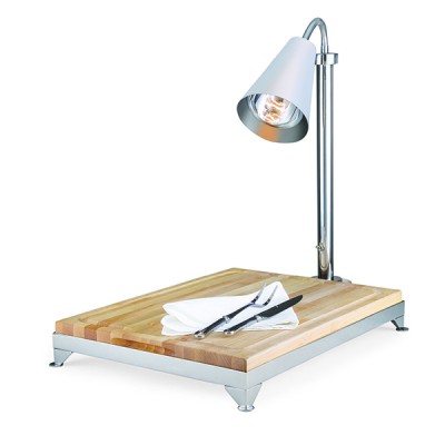Carving Board Wood With Frame And Modern Lamp