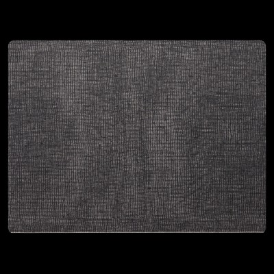 Black and Grey Linen Silicone Placemat